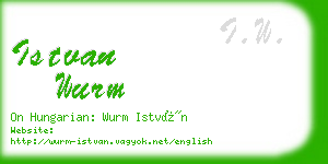 istvan wurm business card